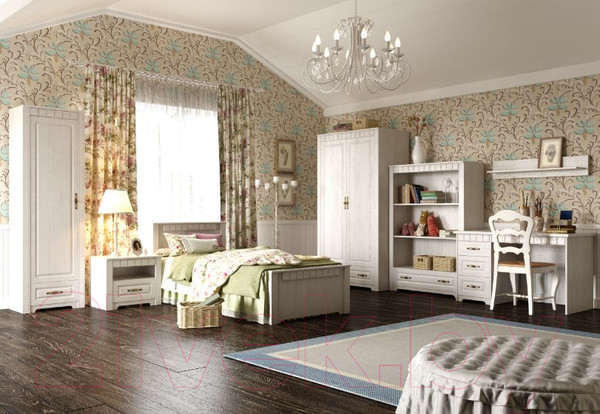 Изображение товара Шкаф Мебельград Прованс 60.5x41x197 (бодега белая/патина премиум)