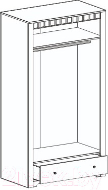 Изображение товара Шкаф Мебельград Прованс 2-х дверный 107x59x197 (бодега белая/патина премиум)