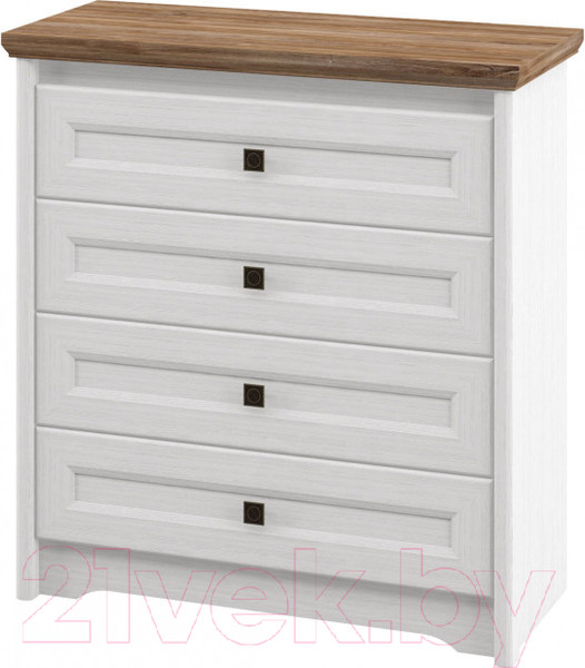Изображение товара Комод Мебель-Неман Тиволи МН-035-10 (белый структурный/дуб стирлинг)