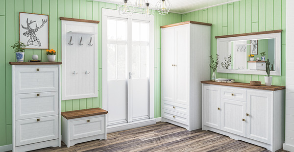 Изображение товара Тумба Мебель-Неман Тиволи МН-035-29 (белый структурный/дуб стирлинг)