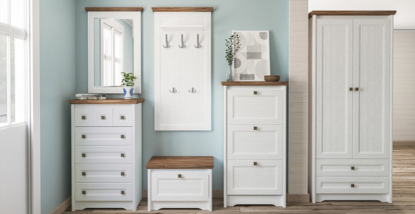 Изображение товара Тумба Мебель-Неман Тиволи МН-035-29 (белый структурный/дуб стирлинг)