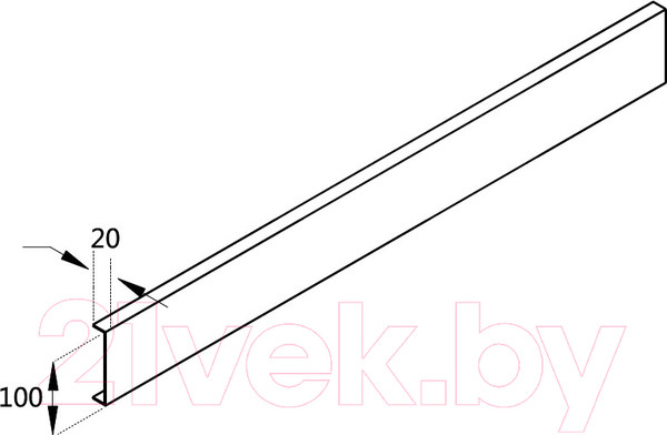Изображение товара Экран для душевого поддона Cezares TRAY-AS-AH-100/90-100-SCR