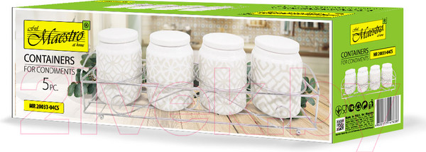 Изображение товара Набор емкостей для хранения Maestro Pattern MR-20033-04CS