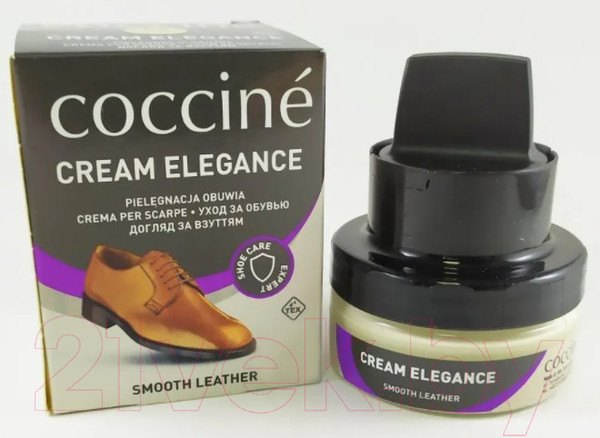 Изображение товара Крем для обуви Coccine Cream Elegance с губкой (50мл, золото)