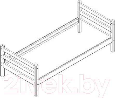 Изображение товара Каркас кровати Мебельград Соня пакет №1 (массив сосны белый)