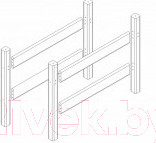 Изображение товара Опора для кровати Мебельград Соня пакет №6 (массив сосны белый)