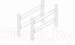 Изображение товара Опора для кровати Мебельград Соня пакет №6 (массив сосны лаванда)