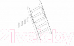 Изображение товара Лестница для кровати Мебельград Соня пакет №11 (массив сосны белый)