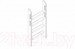 Изображение товара Лестница для кровати Мебельград Соня пакет №13 прямая (массив сосны белый)