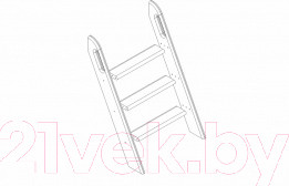 Изображение товара Лестница для кровати Мебельград Соня пакет №14 наклонная (массив сосны белый)