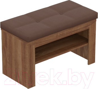 Изображение товара Тумба в прихожую Мебельград Соренто открытая (дуб стирлинг/кофе структурный матовый)