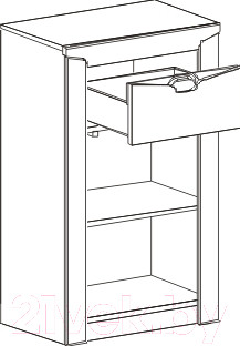 Изображение товара Тумба Мебельград Соренто с дверцей и ящиком (дуб бонифаций/кофе структурный матовый)