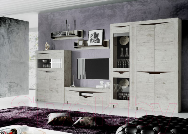 Изображение товара Шкаф Мебельград Соренто 2-х дверный 107x38.5x210 (дуб бонифаций/кофе структурный матовый)