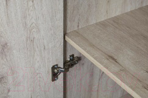 Изображение товара Шкаф Мебельград Соренто 2-х дверный 107x38.5x210 (дуб бонифаций/кофе структурный матовый)