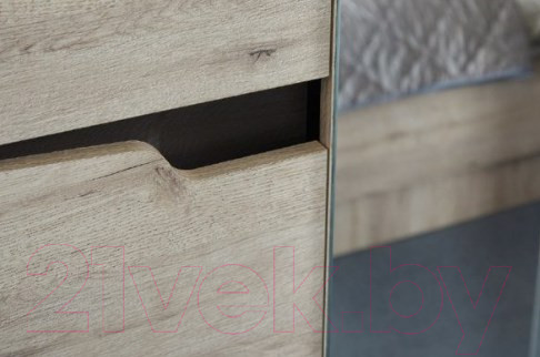 Изображение товара Шкаф Мебельград Соренто 2-х дверный 107x38.5x210 (дуб бонифаций/кофе структурный матовый)