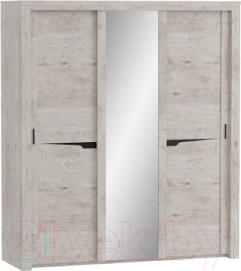 Изображение товара Шкаф-купе Мебельград Соренто с раздвижными дверями 194x62x220 (дуб бонифаций/кофе структурный матовый)