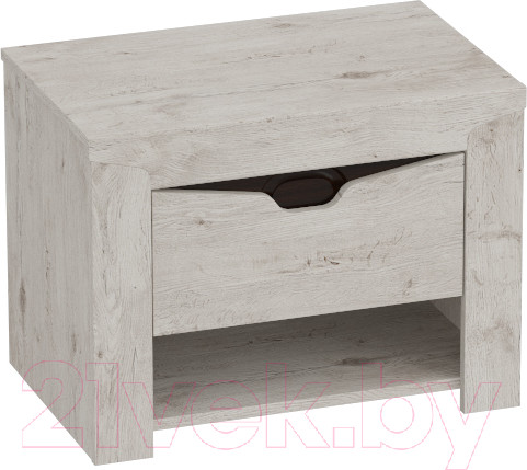 Изображение товара Прикроватная тумба Мебельград Соренто с ящиком (дуб бонифаций/кофе структурный матовый)