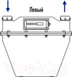 Изображение товара Счетчик газа бытовой БелОМО СГД ЗТ G6 с термокомпенсатором / 8181-10 (левый)