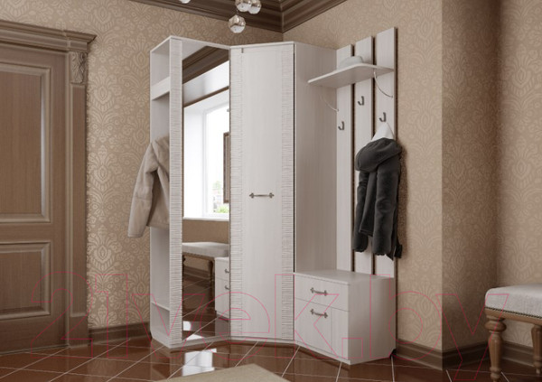 Изображение товара Секция в прихожую Мебельград Элана (бодега белая)