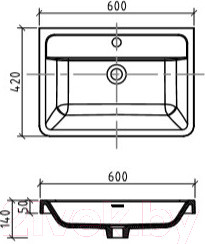 Изображение товара Умывальник BelBagno Ancona-N Energia-N EA-600-LVB