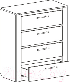 Изображение товара Комод Мебельград Элана 850 (бодега белая)