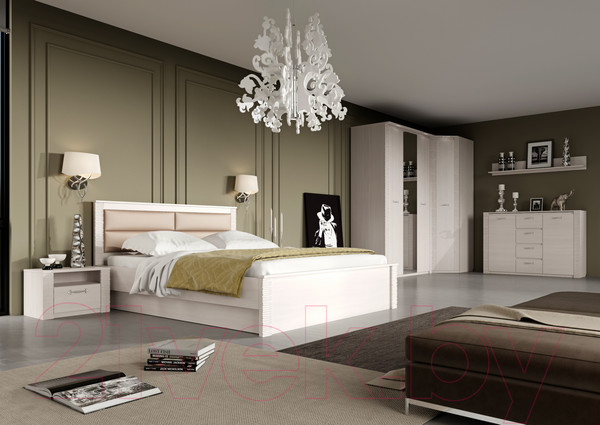 Изображение товара Каркас кровати Мебельград Элана 160x200 (бодега белая)