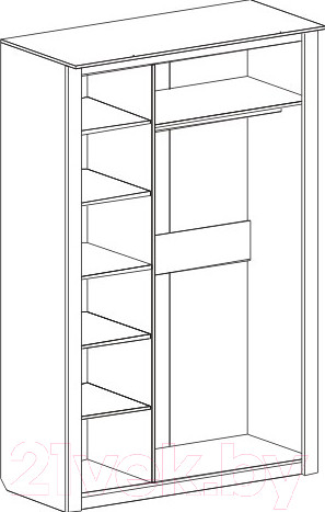 Изображение товара Шкаф Мебельград Элана 3-х дверный 143x64.5x218.5 (дуб сонома)