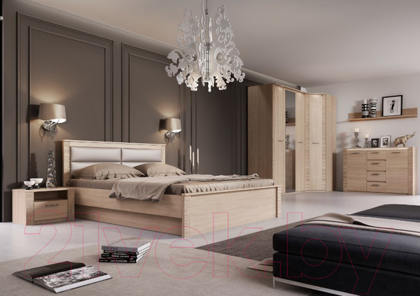 Изображение товара Шкаф Мебельград Элана 3-х дверный 143x64.5x218.5 (дуб сонома)