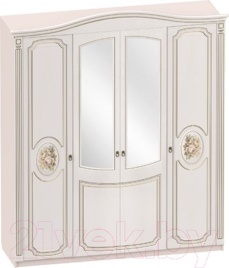 Изображение товара Шкаф Мебельград Верона 4-х дверный 190x58x230 (капучино/кофе)