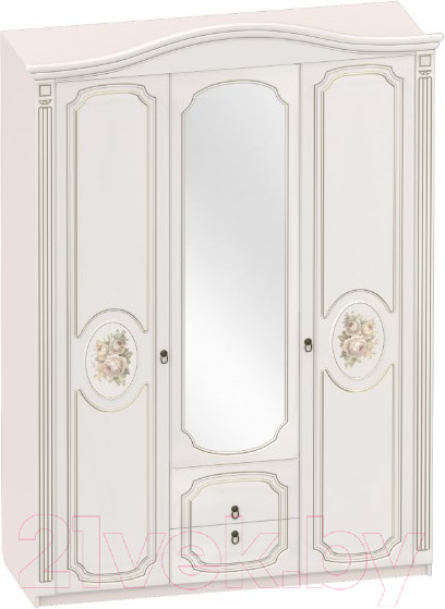 Изображение товара Шкаф Мебельград Верона 3-х дверный 152x58x230 (капучино/кофе)