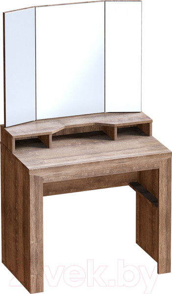 Изображение товара Туалетный столик с зеркалом Мебельград Соренто (дуб стирлинг/кофе структурный матовый)