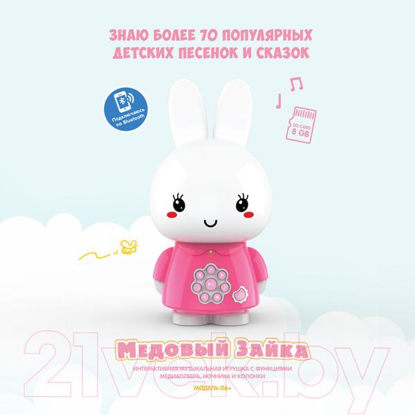 Изображение товара Интерактивная игрушка Alilo Медовый зайка G6+ / 60960 (розовый)