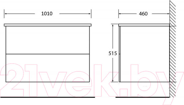 Изображение товара Тумба под умывальник BelBagno Etna-1000-2C-SO-BL-P