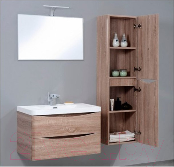 Изображение товара Шкаф-пенал для ванной BelBagno Ancona-N-1700-2A-SC-WO-R