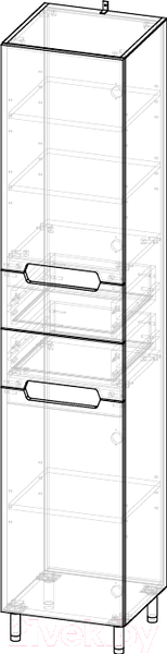 Изображение товара Шкаф-пенал для ванной Garda Marko-25/L (40)
