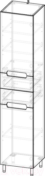 Изображение товара Шкаф-пенал для ванной Garda Marko-25/R (40)