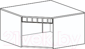 Изображение товара Антресоль Мебельград Прованс угловой (бодега белая/патина премиум)