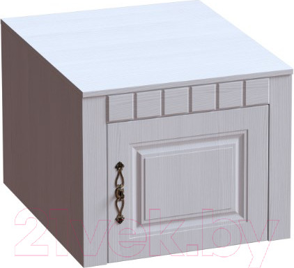 Изображение товара Антресоль Мебельград Прованс 1 дверный (бодега белая/платина премиум)