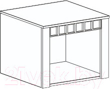 Изображение товара Антресоль Мебельград Прованс 1 дверный (бодега белая/платина премиум)