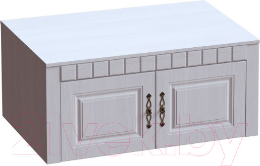 Изображение товара Антресоль Мебельград Прованс 2-х дверный (бодега белая/платина премиум)