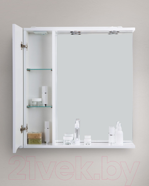 Изображение товара Шкаф с зеркалом для ванной BelBagno Marino-SPC-700/750-1A-BL-P-L