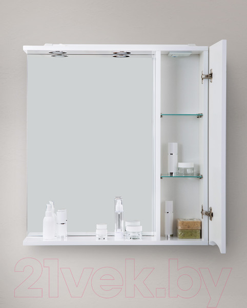 Изображение товара Шкаф с зеркалом для ванной BelBagno Marino-SPC-700/750-1A-BL-P-R