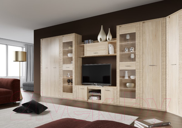 Изображение товара Шкаф-пенал Мебельград Элана 59x64.5x218.5 (дуб сонома)