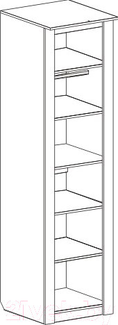 Изображение товара Шкаф-пенал Мебельград Элана 59x64.5x218.5 (дуб сонома)