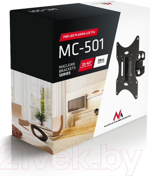Изображение товара Кронштейн для телевизора Maclean MC-501A B (черный)