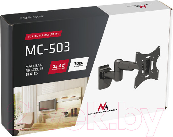 Изображение товара Кронштейн для телевизора Maclean MC-503A B (черный)