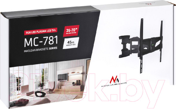 Изображение товара Кронштейн для телевизора Maclean MC-781 (черный)