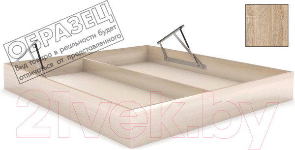 Изображение товара Ящик бельевой для кровати Мебельград Под подъемный механизм 160x200 (дуб сонома)