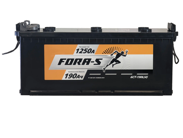 Изображение товара Автомобильный аккумулятор Fora-S Рус 4 клемма болт (190 А/ч)