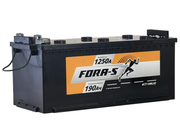 Изображение товара Автомобильный аккумулятор Fora-S Рус 4 клемма болт (190 А/ч)
